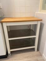 Ikea keuken kar eiland trolley bruin met wit, Huis en Inrichting, Ophalen, Wit, Minder dan 100 cm