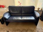 Leolux Bora Bèta 2,5 zits blauw leren bank, Ophalen, Gebruikt, 150 tot 200 cm, Tweepersoons