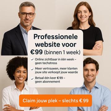 Professionele WordPress Website laten maken vanaf €99 beschikbaar voor biedingen