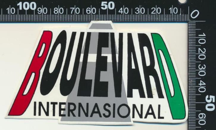 Sticker: Boulevard Internasional, Verzamelen, Stickers, Zo goed als nieuw, Bedrijf of Vereniging, Ophalen of Verzenden