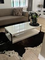 Hoogglans witte salontafel, Ophalen, Gebruikt, 100 tot 150 cm, 50 tot 100 cm