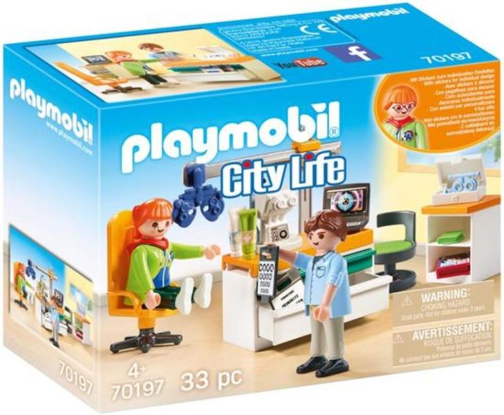PLAYMOBIL City Life - Oogartspraktijk 70197 [NIEUW], Kinderen en Baby's, Speelgoed | Playmobil, Nieuw, Ophalen of Verzenden