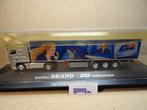 HERPA 1:87, DAF 95-XF+Koel-Oplegger "BRAND" 2 in VITRINE-BOX, Hobby en Vrije tijd, Modelauto's | 1:87, Ophalen of Verzenden, Zo goed als nieuw