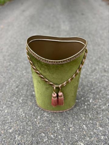 Vintage paraplubak groene velours beschikbaar voor biedingen