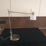 Bureaulamp - Tafellamp - Metaal - Zilverkleurig -Verstelbaar, Gebruikt, 50 tot 75 cm, Design, Ophalen of Verzenden