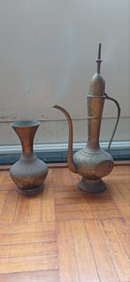 Vintage Koperen Vaas en Theepot Set, Antiek en Kunst, Antiek | Koper en Brons, Ophalen, Koper