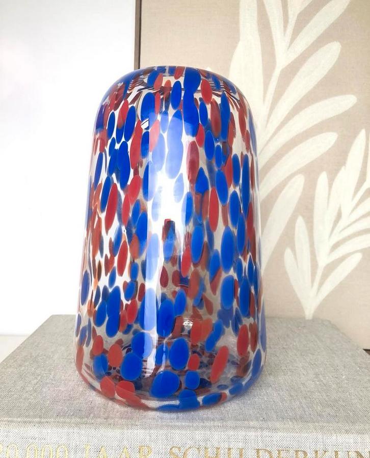 Glazen vaas, Huis en Inrichting, Woonaccessoires | Vazen, Zo goed als nieuw, Overige kleuren, Minder dan 50 cm, Glas, Ophalen of Verzenden