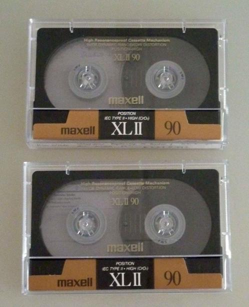 2 Maxell XLII 90 Position Type II Resonanceproof cassette, Cd's en Dvd's, Cassettebandjes, Gebruikt, Origineel, 2 t/m 25 bandjes