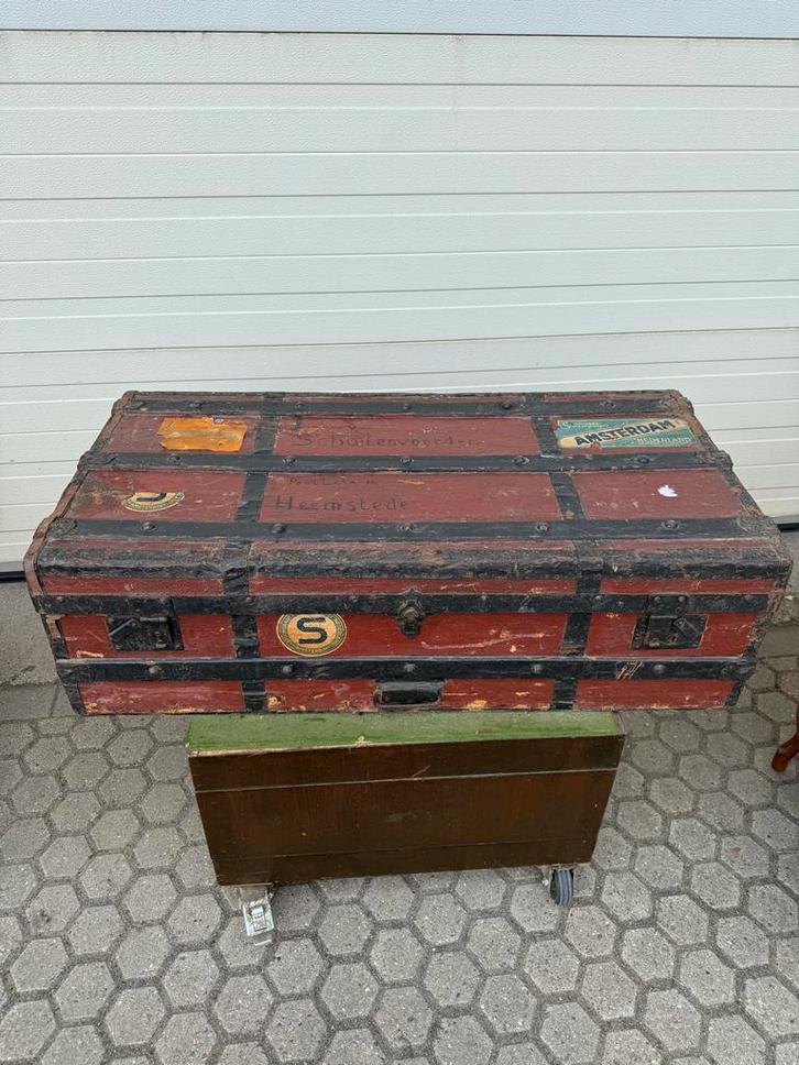 Antieke Hutkoffer met Slot, Antiek en Kunst, Antiek | Overige Antiek, Ophalen