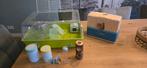 Hamsterkooi met toebehoren en een zakje houtvezel., Dieren en Toebehoren, Knaagdieren en Konijnen | Toebehoren, Ophalen