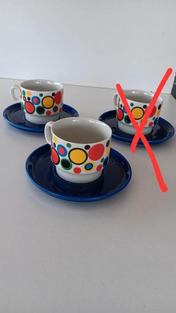 2 retro kop en schotels.
Van weidmann porselein Italië  beschikbaar voor biedingen