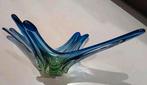 Grote glazen Murano schaal blauw/groen, Ophalen of Verzenden