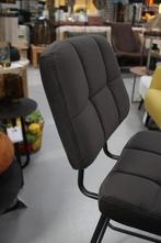 Luxe barstoelen barkrukken metaal stof velvet antraciet 23x, Huis en Inrichting, Barkrukken, Ophalen, 5 krukken of meer, Met voetsteun
