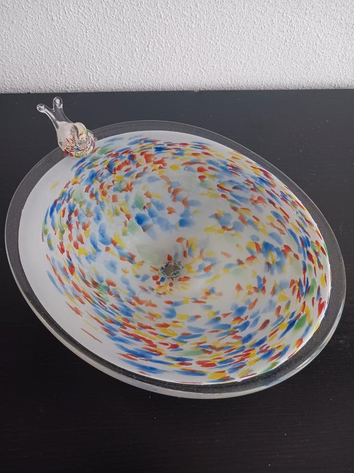 Murano Stijl Glazen Vogeldrink Schaal Confetti, Huis en Inrichting, Woonaccessoires | Schalen en Manden, Ophalen of Verzenden