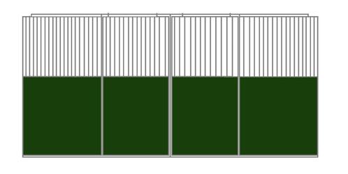 paardenbox Voorzetwand met 2 schuifdeuren en tussenwand, Dieren en Toebehoren, Stalling en Weidegang, Stalling, Toebehoren