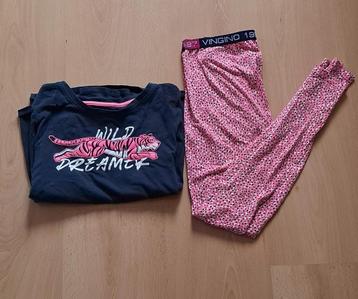 Vingino 2-delige pyjama Maat 140-152 tijger print lounge set beschikbaar voor biedingen