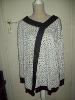 NIEUW! Zwart wit polkadot shirt van AKH Fashion maat 52 54, Verzenden, Wit, Nieuw, Shirt of Top
