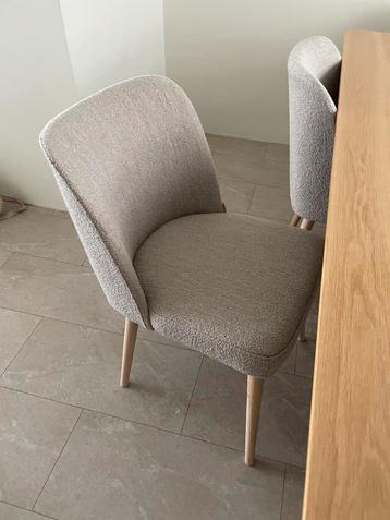 Eettafelstoelen, 6 stuks van teddy stof, beige/creme/naturel beschikbaar voor biedingen