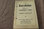Excelsior 250cc Talisman twin 1950 motorcycle  instructions, Motoren, Ophalen of Verzenden, Overige merken