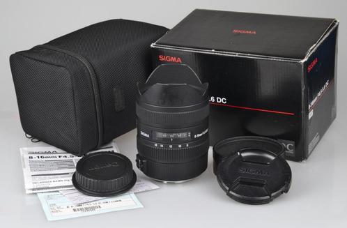 Sigma 8-16mm 8-16 mm 16mm f/4.5-5.6 DC HSM Canon +box, pouch, Audio, Tv en Foto, Fotografie | Lenzen en Objectieven, Zo goed als nieuw
