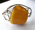 925 Sterling Zilver Armband Amber butterscotch barnsteen, Sieraden, Tassen en Uiterlijk, Antieke sieraden, Ophalen, Zilver, Armband