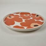 Marimekko Unikko bord wit oranje bruin 20cm, Huis en Inrichting, Keuken | Servies, Ophalen, Keramiek, Nieuw, Bord(en)