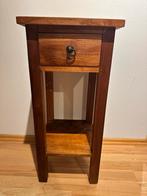 Teakhouten Sidetable met Lade, Gebruikt, Teakhout, Minder dan 50 cm, Ophalen of Verzenden