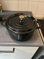 Lotim pan zwart, Huis en Inrichting, Keuken | Potten en Pannen, Gietijzer, Ophalen of Verzenden, Zo goed als nieuw, Keramische plaat