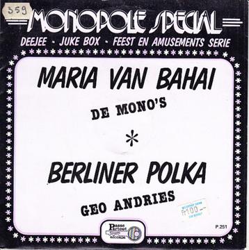 de mono's - maria van bahai/geo  andries - berliner polka  beschikbaar voor biedingen