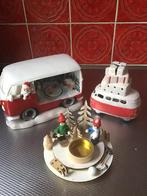 Kerstversiering, VW bus met draai tafereel, Ophalen of Verzenden, Zo goed als nieuw