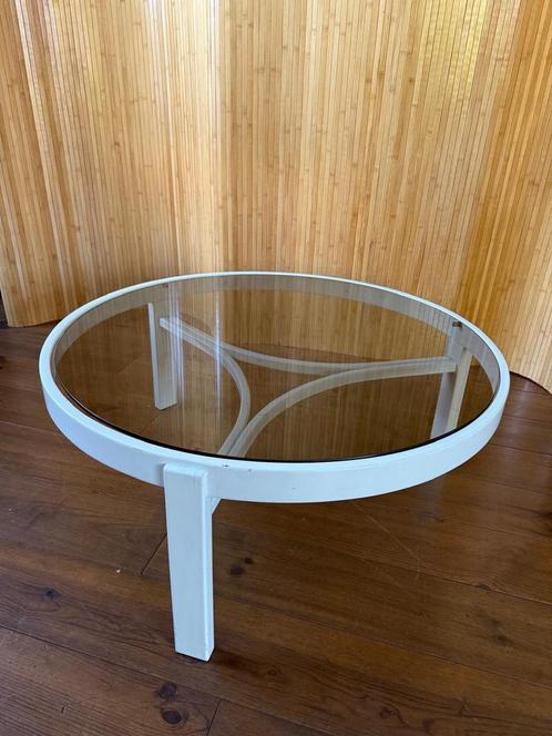 Vintage Space Age Salontafel met rookglas, Verzamelen, Retro, Ophalen