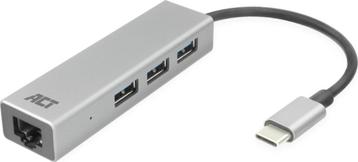 ACT USB-C Hub en Ethernet Adapter met USB-A beschikbaar voor biedingen