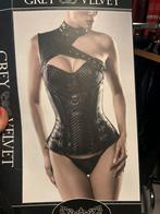 Prachtig kunstleer korset met schouderstuk nieuw maat M, Ophalen of Verzenden, Zwart, Body of Korset