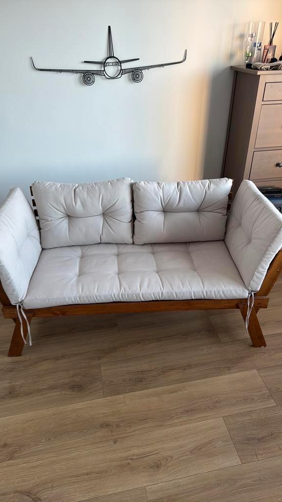 Bank, tuinbank zgan, verstelbaar, Tuin en Terras, Tuinbanken, Zo goed als nieuw, Hout, Ophalen