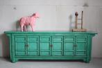Unieke Oosterse Kast Vintage Look Meubel Bohemian Dressoir, Kleurrijk Boho Landelijk Oosters Uniek Chinees Vintage Style, 150 tot 200 cm