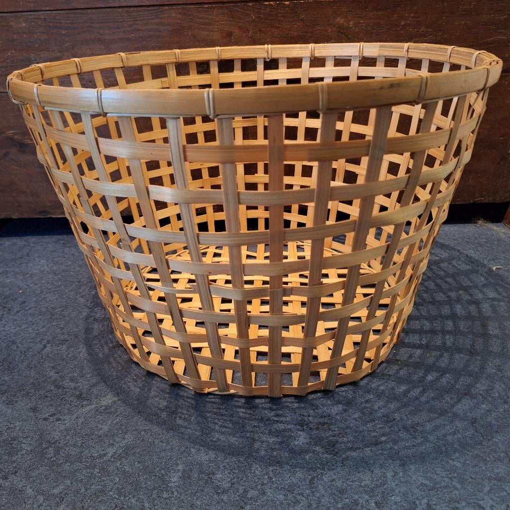 Grote IKEA bamboe mand Skubbig Ø 50 cm, Ophalen, Gebruikt, Mand, Rond