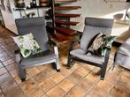 2lage lekker zittende wiebel/schommel stoelen, Ophalen, Gebruikt, Twee, Grijs