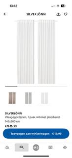 IKEA Silverlöhn Gordijnen - Nieuw!, Ophalen, 100 tot 150 cm, 200 cm of meer, Wit