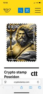 Crypto Stamps Set 2x Geel, 2x Blauw, 1x Groen, 1x Grijs, Postzegels en Munten, Ophalen of Verzenden