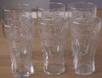 3 grote en 3 kleine Coca-Cola Contour glazen inhoud  0,4+0,5, Verzenden, Zo goed als nieuw, Bierglas