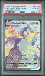 Charizard VMAX SV107 PSA 10 | Shining Fates, Ophalen of Verzenden, Zo goed als nieuw, Losse kaart, Foil