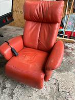 Rode Lederen Sta-op Stoel Meubelzorg, Huis en Inrichting, Fauteuils, B, Gebruikt, G, G