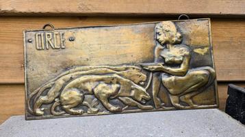 Bronzen Plaat Joseph Wackerle - Art Deco antiek vintage beschikbaar voor biedingen