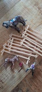 Schleich Ruiter met IJslandse Pony's 42363 + Hekjes, Ophalen of Verzenden, Zo goed als nieuw, Jongen of Meisje