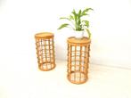 retro vintage bijzettafel plantentafel jaren 70 rotan riet, Ophalen of Verzenden, Huis en Inrichting