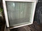 hardhouten kozijnen met dubbel glas, Doe-het-zelf en Verbouw, Glas en Ramen, Ophalen, Gevelraam of Ruit, Gebruikt, 120 tot 160 cm