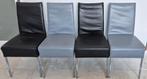 Vier eetkamerstoelen te koop, Huis en Inrichting, Stoelen, Ophalen, Gebruikt, Vier, Grijs
