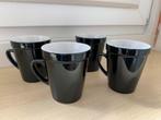 Nieuwe zwarte koffie mokjes, 4 stuks, Ophalen of Verzenden, Nieuw, Overige stijlen, Kop(pen) en/of Schotel(s)