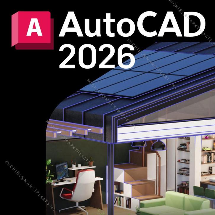 AutoCad 2026 | Windows | Mac | Levenslang | Installatiepakke, Computers en Software, Ontwerp- en Bewerkingssoftware, Nieuw, MacOS