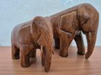 Mooie set handgesneden houten olifanten., Antiek en Kunst, Ophalen of Verzenden